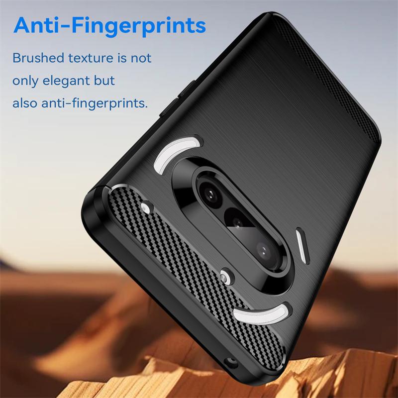 For Nothing Phone 3A Case Cover Nothing Phone 3A Capa Bumper Shockproof Carbon Fiber Soft TPU Cover For Nothing Phone 3A Funda