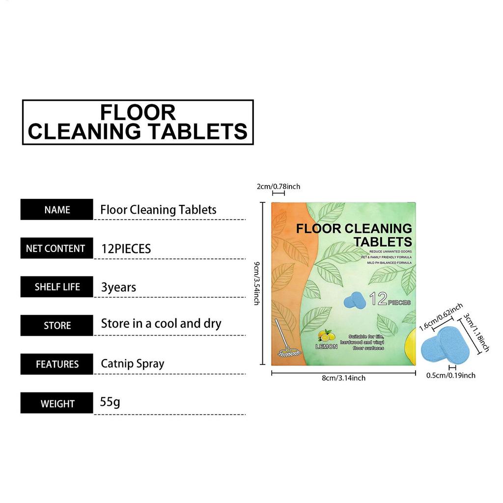 12 Pack Floor Cleaning Pads for Robot Mops - Deep Cleaning Solution for Hardwood, Tile, PVC Floors, Compatible with All Mops