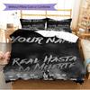 Name Custom Anuel AA Poster Pattern Bedding Set Quilt Cover Pillowcase Home Decor Gift (1 * Duvet Cover + 2 * Pillowcase, Without Core)