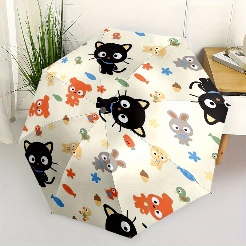

NYOKKI&PENNE Automatic Folding Umbrella Simple 8 Rib Design, Bright Cartoon Pattern, Durable Iron Frame, Suitable For Travel, Outdoor, Beach