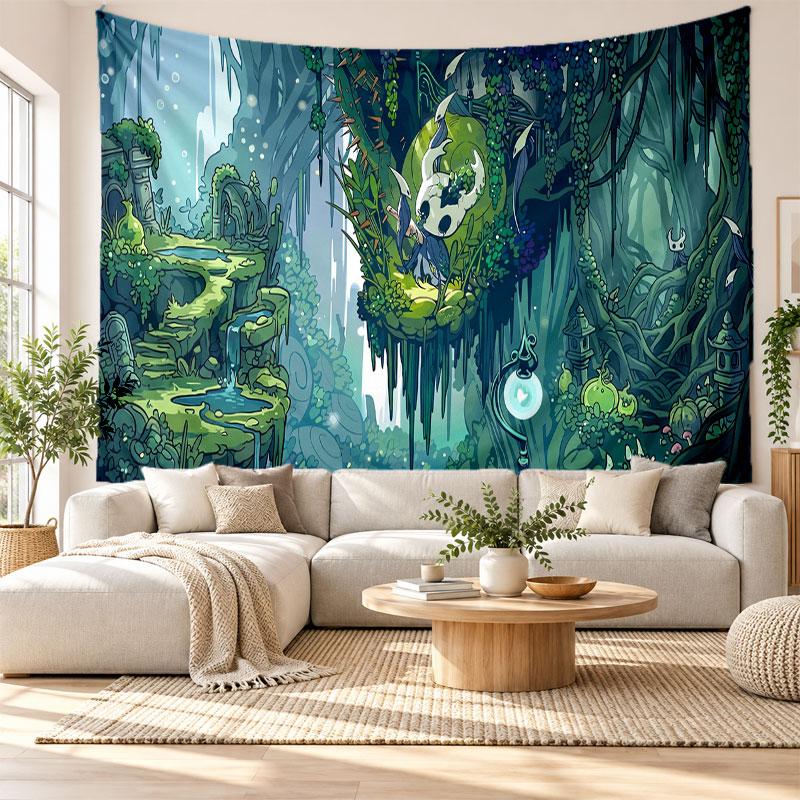 Hollow Knight Wall Tapestry Home Decor Hanging Cloth Art Background Tapestry for Bedroom