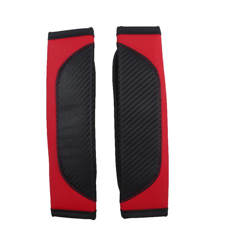 2pcs Car Seat Belt Protector Pad PU Shoulder Cushion Cover Universal Safety Belt Protection Cover Interior Decoration Accessories