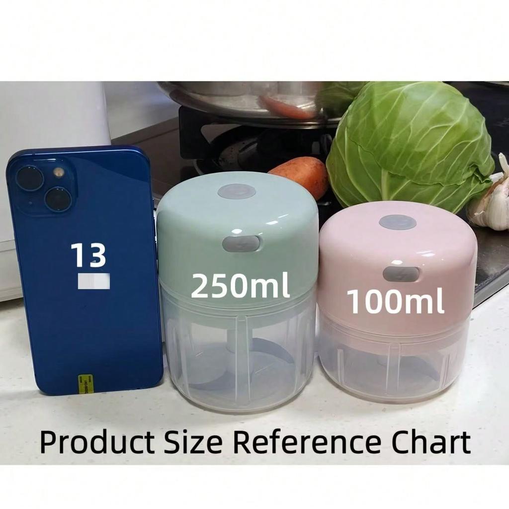 Wireless Portable Electric Garlic Chopper, Mini Garlic Masher, Compact Easy-use Kitchen Tool