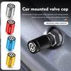 QEJMX1 For VW 4pcs Car Wheel Tire Valve Caps Air Stem Covers Auto Parts Passat Golf 4 5 6 Tiguan Polo Scirocco Jetta CC