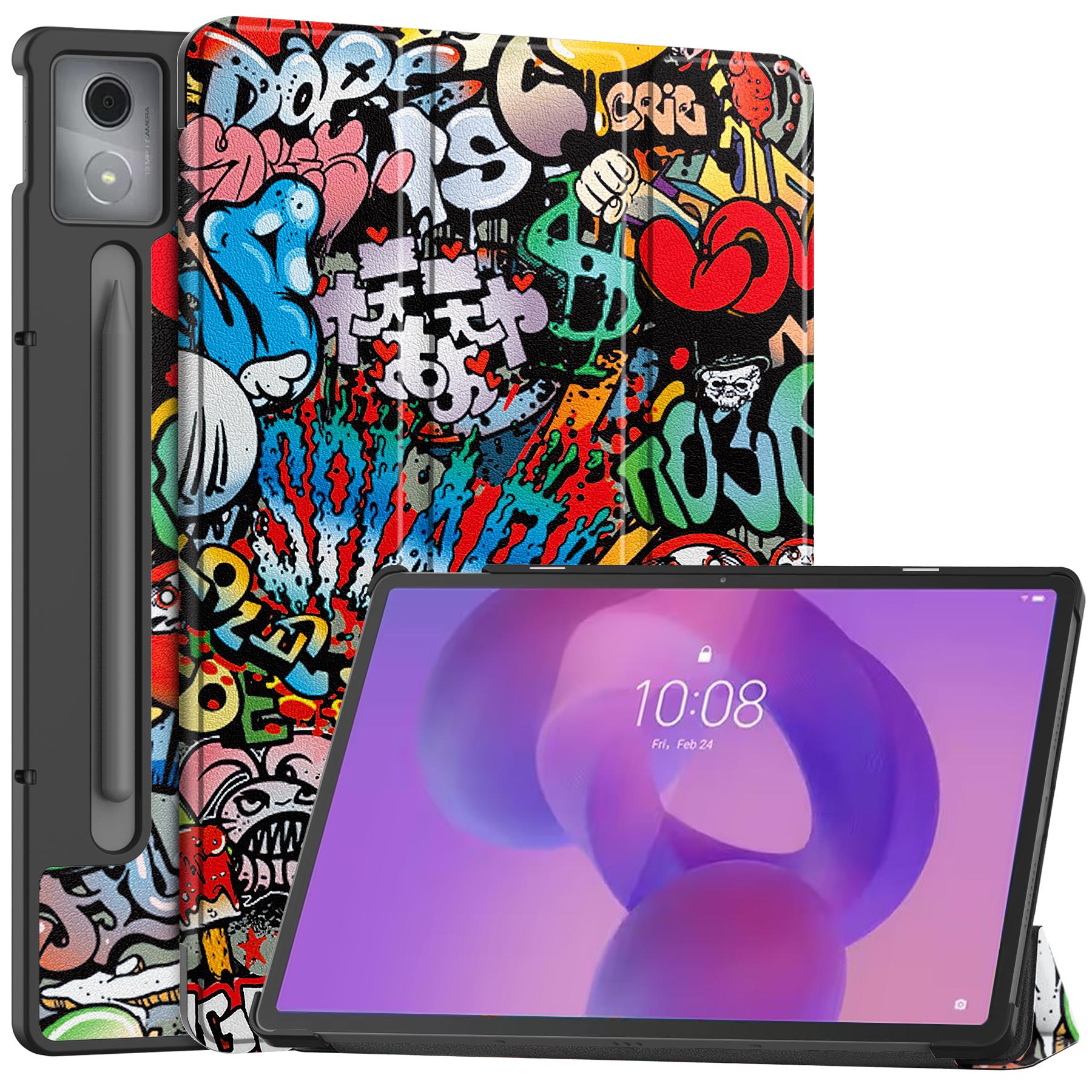 

Чохол для планшета Lenovo Idea Tab Pro зі шкіряною підставкою та візерунком Graffiti