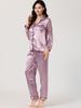 Allegra K Long Sleeve Pajama Light Size L Women's Set, Open-Front Pajamas, Loungewear, Nightsuit, Purple,