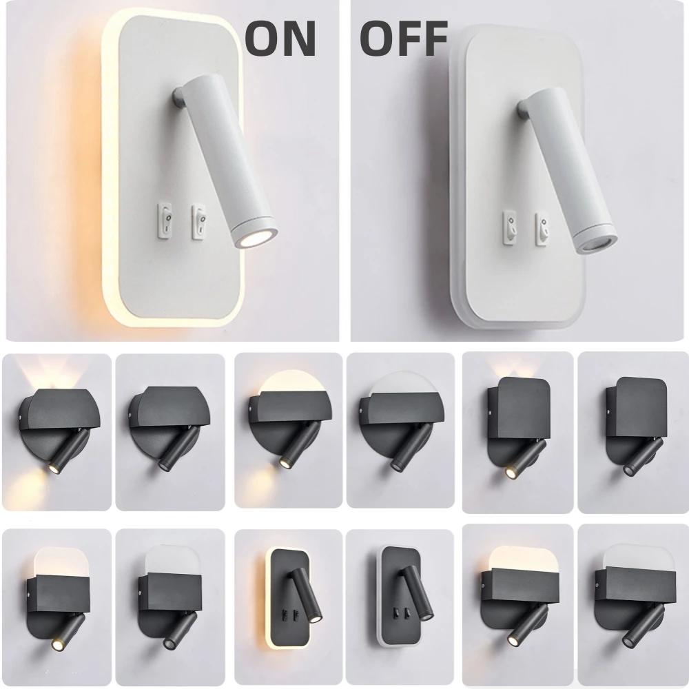 Rotatable Wall Lamp 3W 6W 9W 10W Modern LED Wall Light Home Decoration Angle Adjustable Bedroom Bedside Sconce Lamp for Home