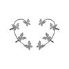 Korean Rhinestone Butterfly No-Pierce Ear Cuff - Fashionable & Versatile Earring