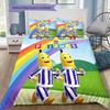 Bananas In Pyjamas Colorful Floral Splash Background 3Pcs Bedding Set Duvet Cover Pillowcases No Comforter