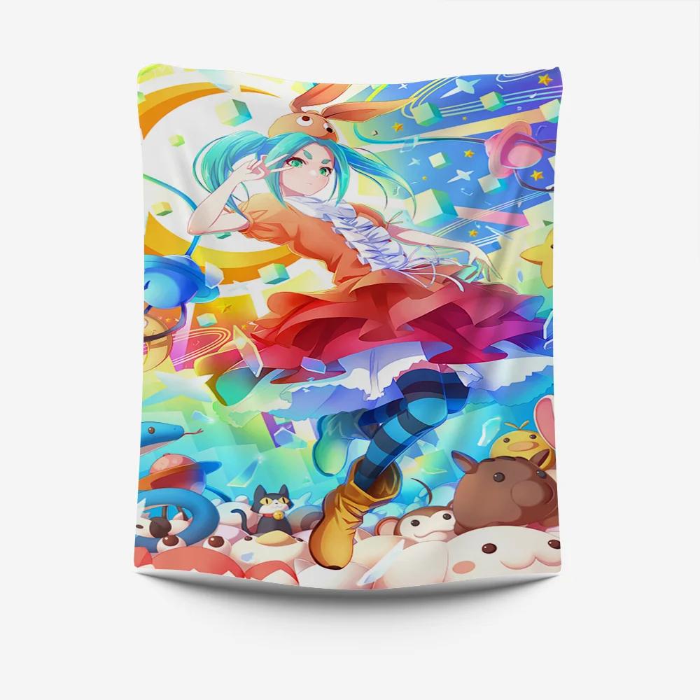 

Anime Action Heroine Tapestry Dynamic Battle Scene Design Perfect for Fan Room Decor Large Wall Hanging Artwork 74x94cm(29x37in)