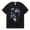 Vintage Y2k Tops Fashion Tshirt Rapper Tupac Tops Hip Hop Streetwear Print T Shirt Women Harajuku Casual Loose Tees Unisex