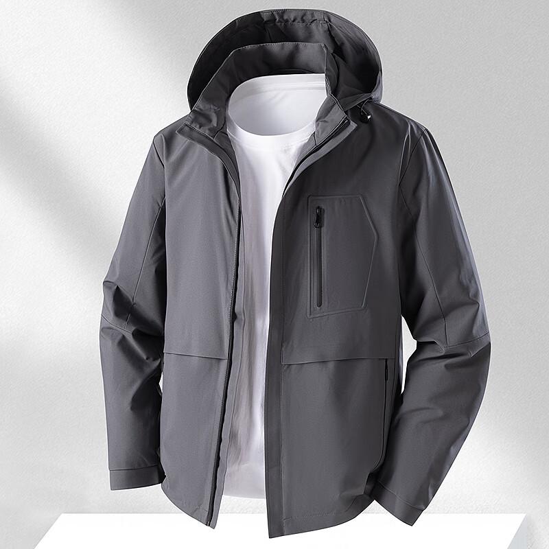 FAPAI Men's Hooded Business Casual Jacket