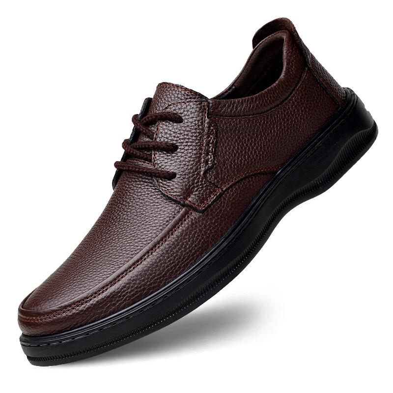 Fashion 2024 Hot Leather Shoes Mens Soft Shoes Mans Comfortable Casual Men Oxford Shoes Driving Shoes Business Office Formal Work Shoes