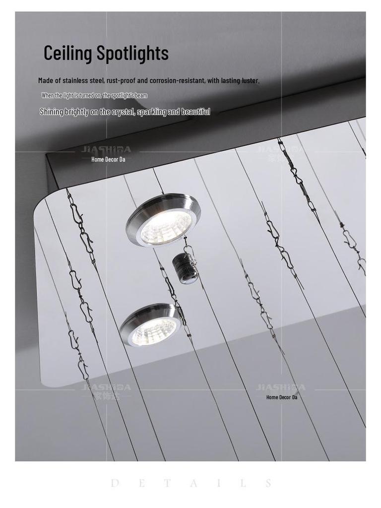 Modern French Crystal Chandelier: Luxury Pendant Light for Dining Room, Restaurant, Cafe, or Bar