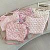 11 Autumn and Winter Quilted Quilted Cotton Cartoon Pattern Hand Bag Women's Hand Shoulder Crossbody Canvas Bag