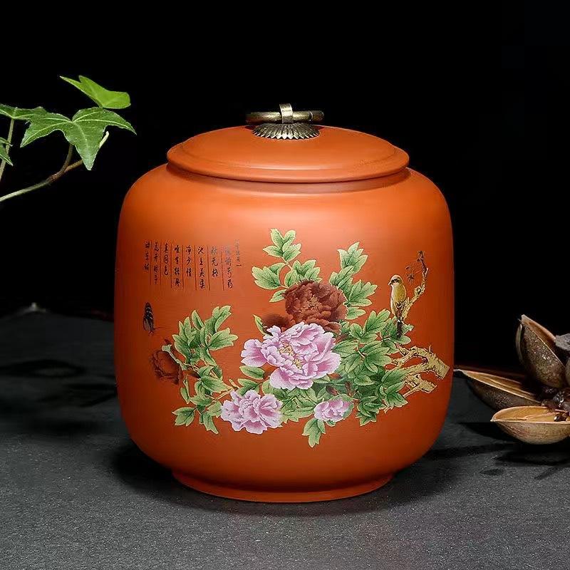 Nut Coffee Moisture-proof Jars Antique Purple Clay Tea Caddy Spice Airtight Container Home Storage Cans Candy Coffee Storage Jar