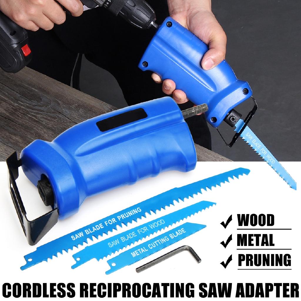 1Pcs Reciprocating Saw Attachment Convert Adapter For Cordless Electric Power Drill Wood Metal Cutting Trimming Tool