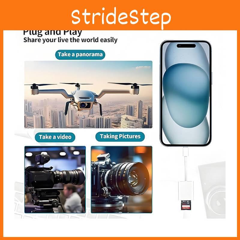 Lightning Sd Card Reader With Otg Adapter For Apple Iphone And Camera Storage