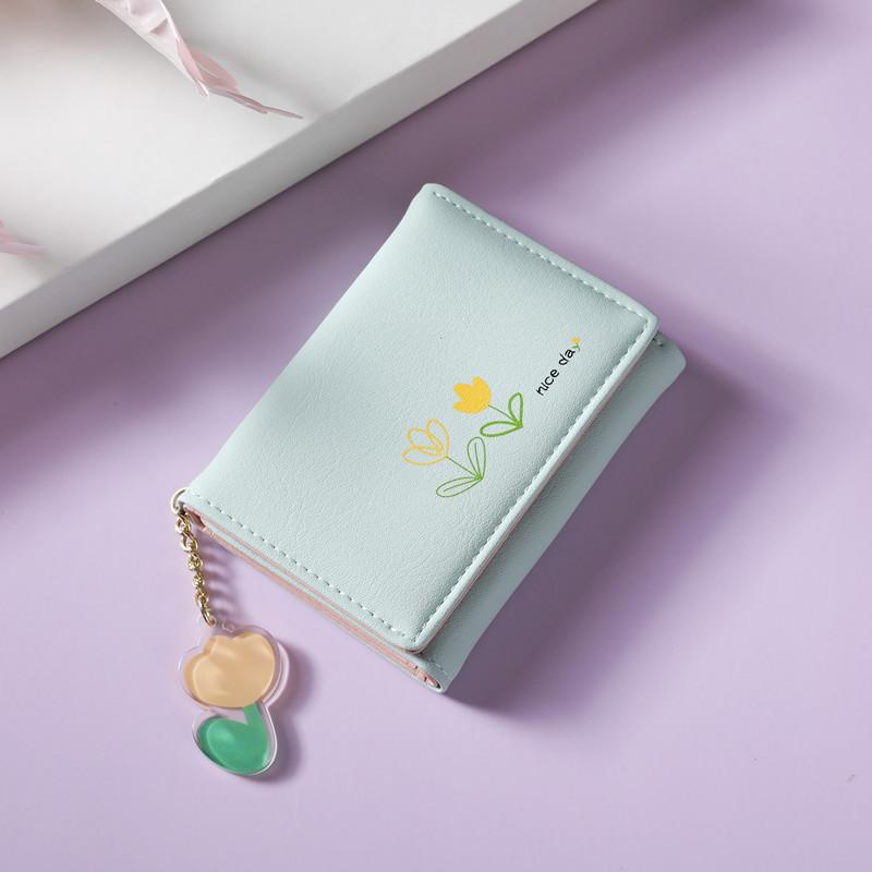 Portofele de designer de marcă, model floral, portofele mici pentru femei, din piele moale PU, mini geantă pentru monede, suport pentru carduri, geantă de modă pentru femei