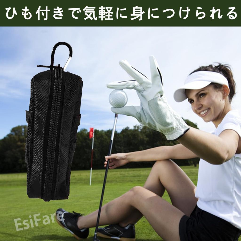 EsiFare Golf Ball Holds 3 Golf Features 4 Pin Positions on the Front and Fits and Hat Zipper Closure with Easy to Golf Waist Golf Accessories Storage