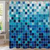 Geometric Pattern Of Modern Art Mosaic Shower Curtain, Bathroom Decorative Curtain, Printed Polyester Home Curtain With Hooks