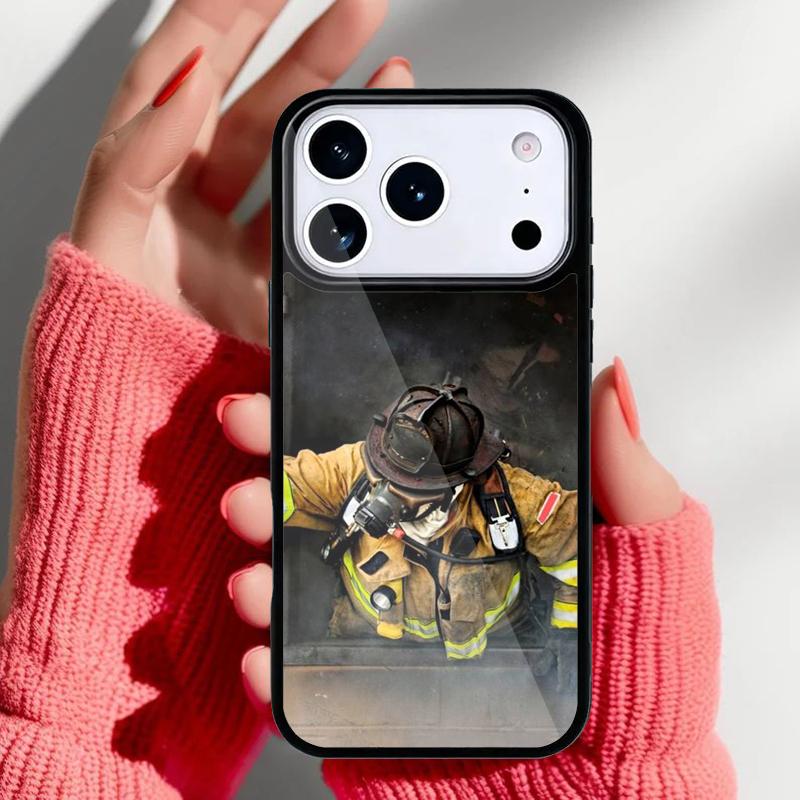 Fireman Firefighter Phone Case for iPhone 17 16 15 14 13 Pro Max Back Cover for 12 11 Pro Coque