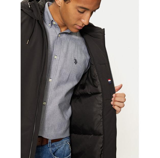 Зимняя куртка US Polo Assn. MUP3772, черная, стандартный крой