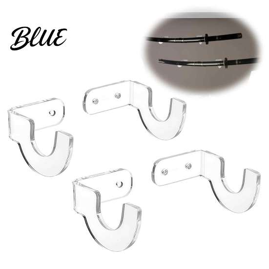Wall Display for Clear Hanger Acrylic Rack Stand Transparent Swords Mounted Horizontal Holder with Screws