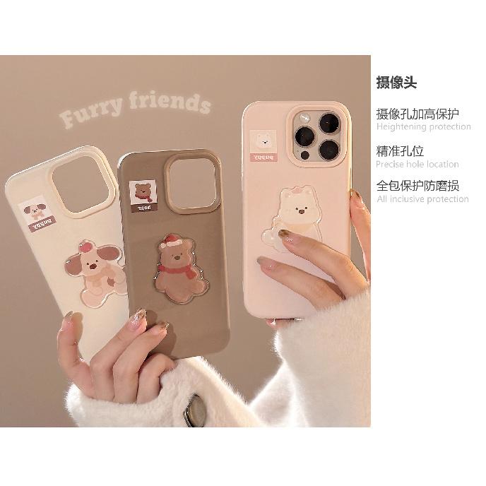 Cute 3D Animal 17promax Apple 16 Phone Case Suitable for iPhone 14, 13, 12, Unique Cartoon Soft Case