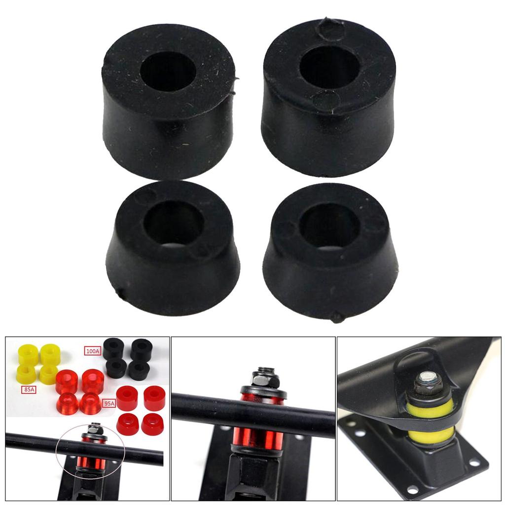 Universal PU Shock Pad Bushings Kit Conical Cylindrical Design for Skateboard Trucks and Longboards