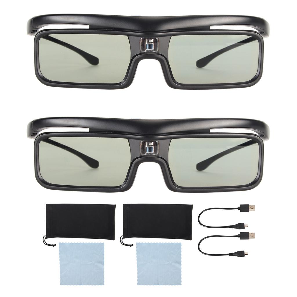 DLP Link 3D Glasses Fit for LTV 2500 3000 Pro 3500 Pro 3D Projectors Rechargeable Active Shutter 3D Glasses