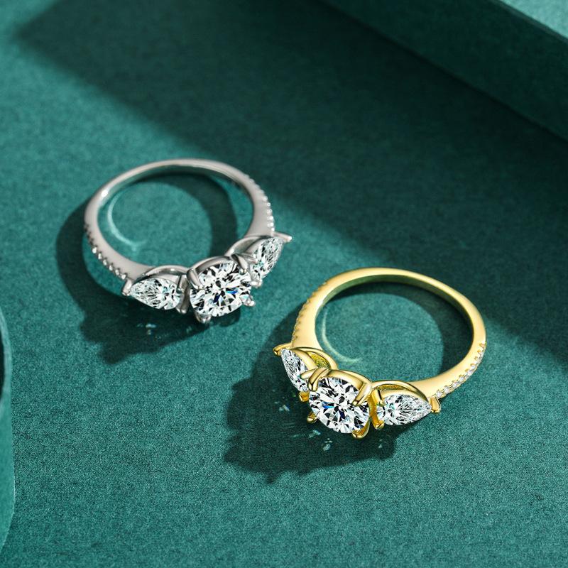 Tancise Klassischer Zirkon-Ring aus 925er-Sterlingsilber, Damenschmuck, Hochzeitsversprechen, Party-Geschenk