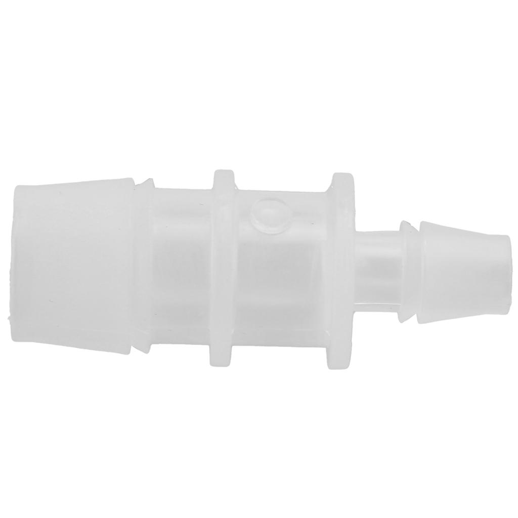 Aquarium Air Valve Connector Variable Diameter Straight Clear White Plastic Airline Tubing for