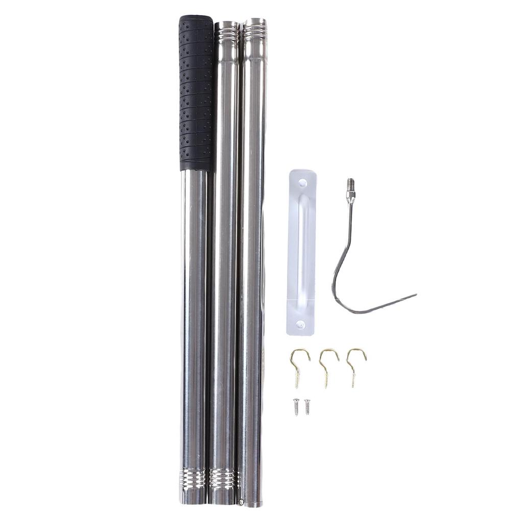 Attic Pull Down Hook System Aluminum Stainless Steel Up to 53.1 Inch Attic Ladder Pull Down Extension Rod Replacement