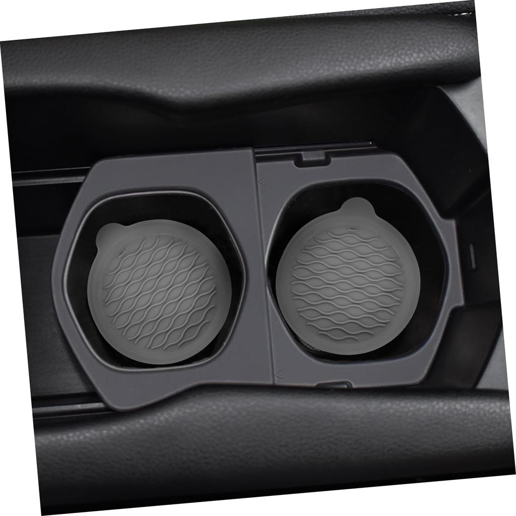 HEALEEP Car Drink Coaster Set of Silicone Cup Car Interior Storage Pad for Highly Easy to x x cm 4, Mat, Round, Non-Slip, Soundproof,