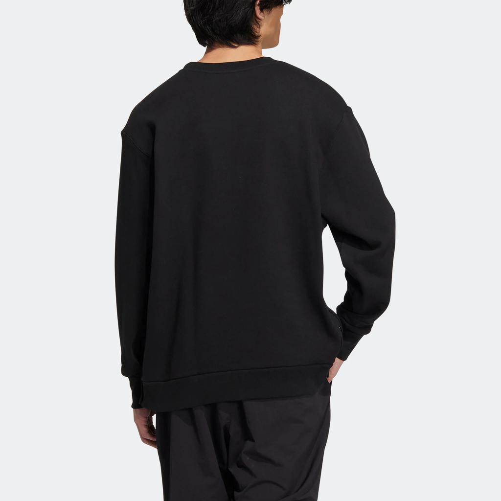 Adidas Originals FW22 Essential Crew Neck Sweatshirt With Trefoil Embroidery Men Sweatshirt Black IC8144