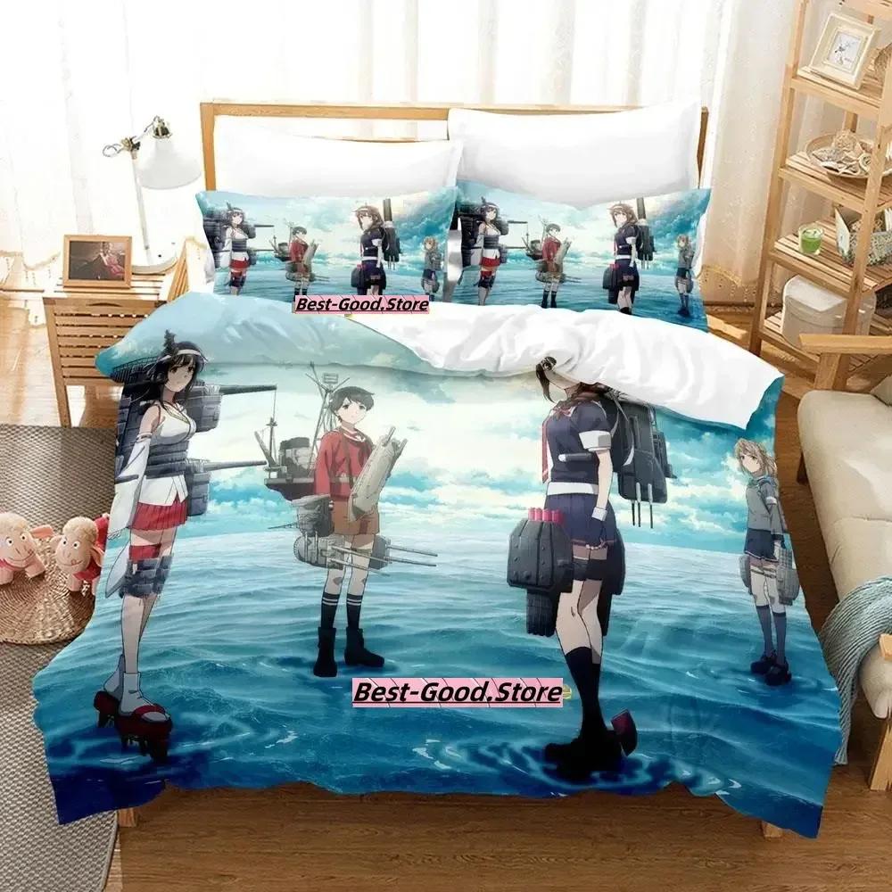 New Kantai Collection Bedding Set Duvet Cover Sheet Printed Bed Set Pillowcase Bed Full Queen King Size Comforter Bedroom