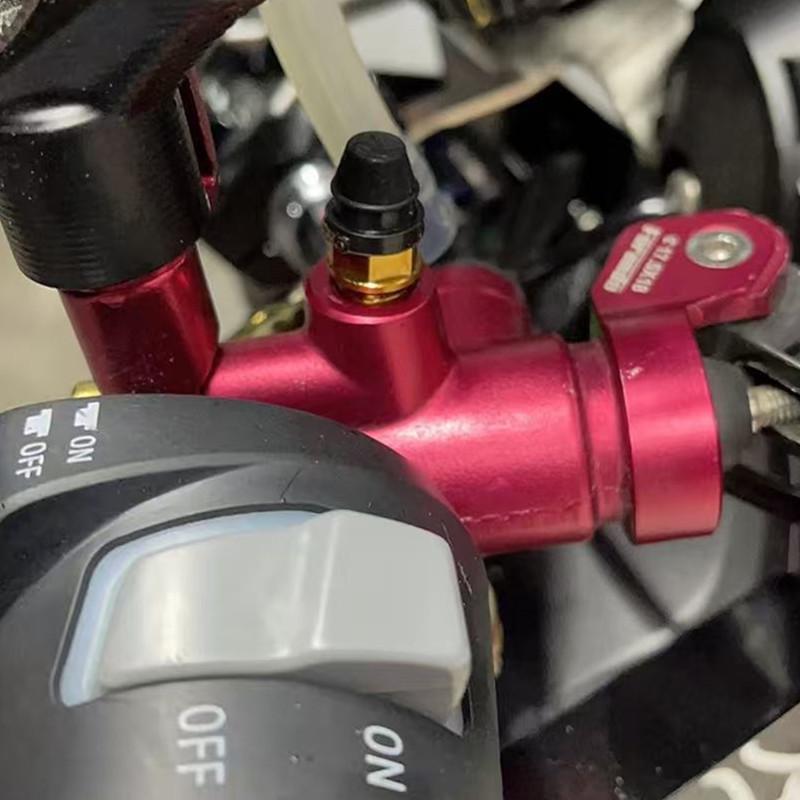 Universal CNC M10x18 Pitch 1.0/1.25mm Motorcycle Brake Calipers Bleed Screw Nipple Oil Hose Oil Drain Nozzle Bolt With Dust Cap