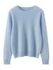 Women's Pure Cashmere Round Neck Sweater - Soft, Warm, Fluffy, Loose Knit Base Layer