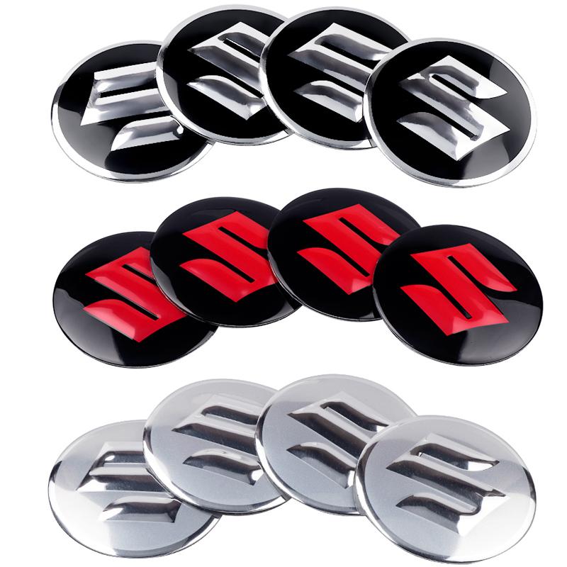 4pcs Car Styling 56mm Wheel Hub Center Caps Decal Stickers Emblem For Suzuki Swift Splash SX4 Alto Jimny  Grand Vitara Kizashi