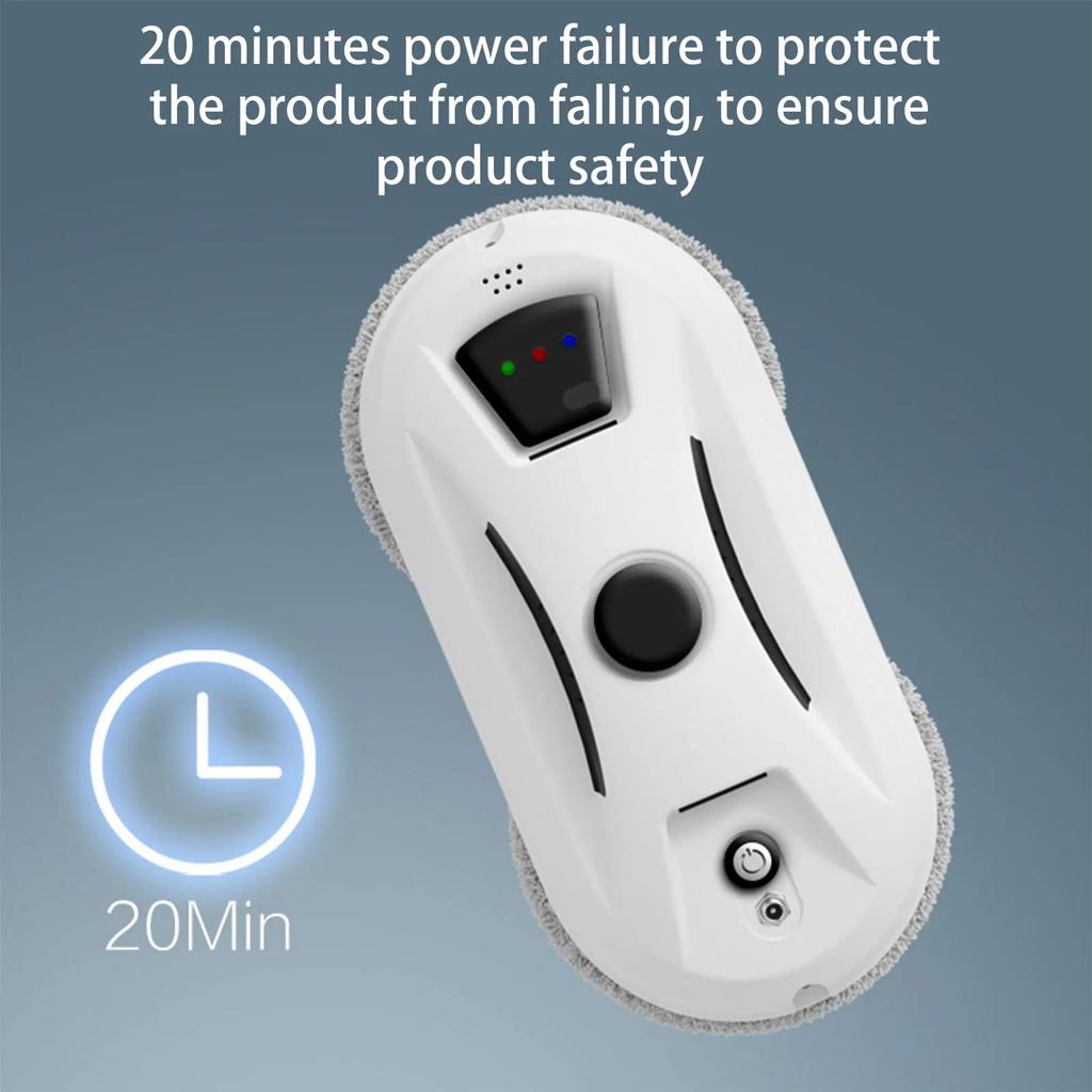 Robot aspirador ultrafino para limpieza de ventanas, cristal limpio, limpiacristales eléctrico, protección contra apagones