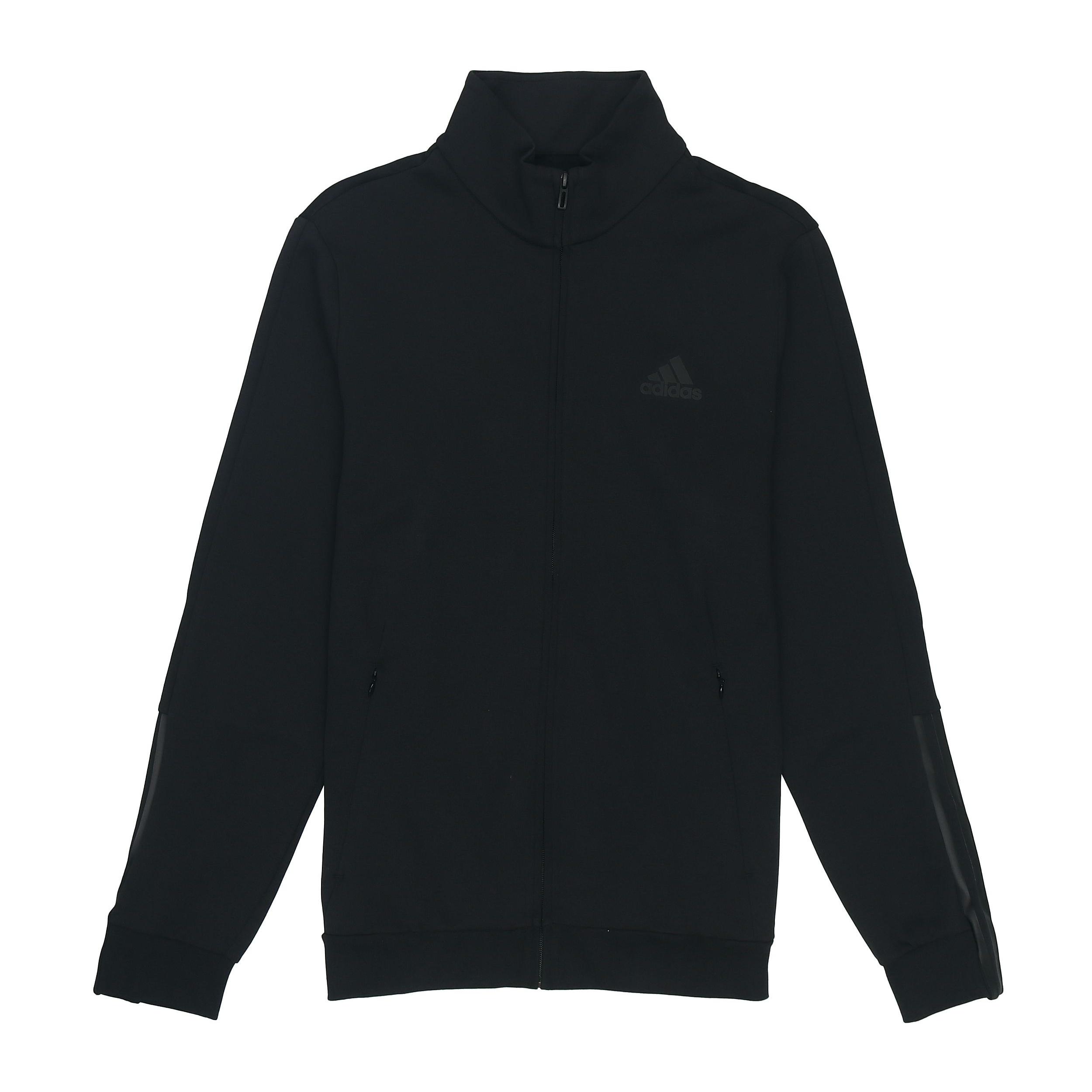 adidas M DK TJ Solid Color Logo Athleisure Casual Sports Jacket Black Men s H12217 S