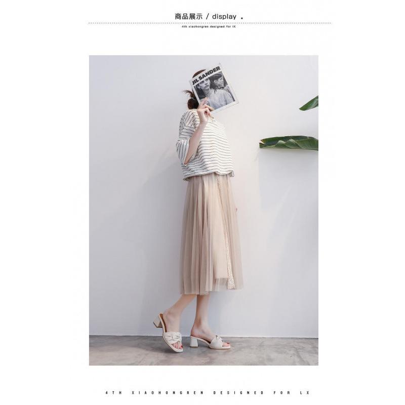 New Cool Slippers Women's Summer Wear Fashionable and Gentle Wind Square Head Thick Heel Fairy Wind Word Sandals