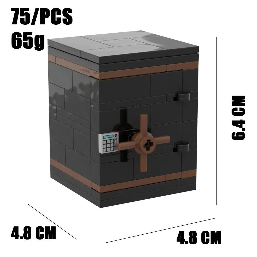 City Treasure Building Blocks MOC Dollar Cash Gold Silver Mine Egg Transparent Diamond ATM Machine Safe Money Bag DIY Toys K037