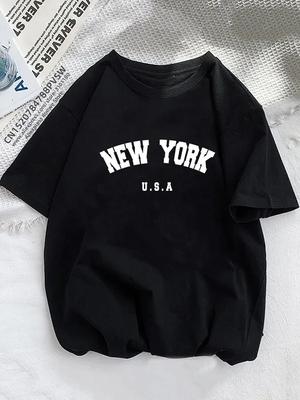 City Cotton Print New York T-shirt Brooklyn T Shirt Los Angeles T-shirts California Tshirts Los Angeles Cothing Chicago Tee Tops