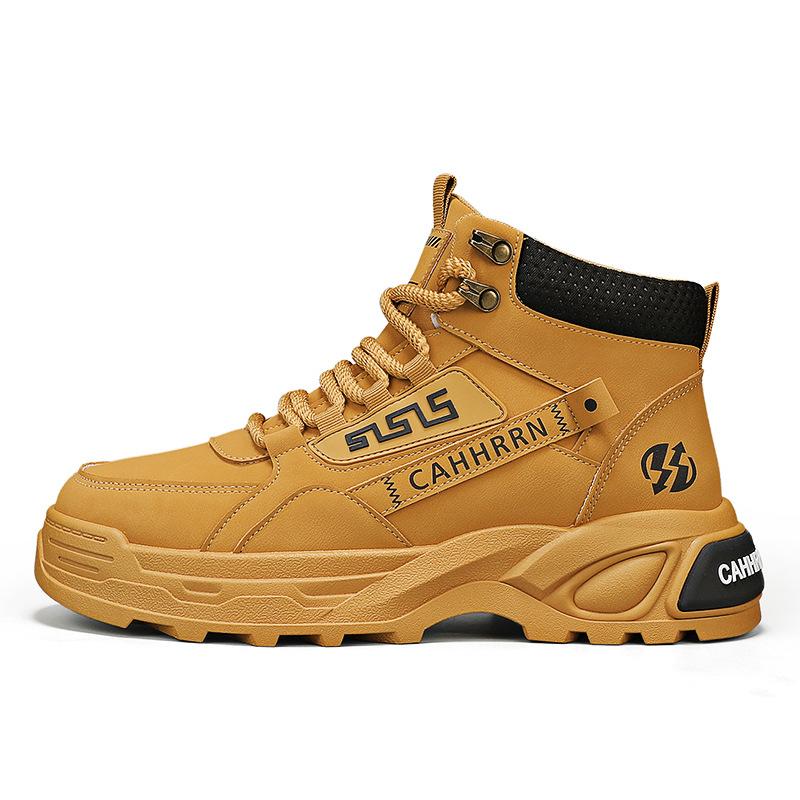 Martin boots British style men's thick-soled wear-resistant trend tooling shoes autumn and winter new men's high-top outdoor short boots
