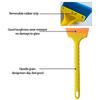 Multipurpose Rubber Squeegee With Extended ABS Handle Wiper Ice Scraper For Window Glass Tabletop Maintenance
