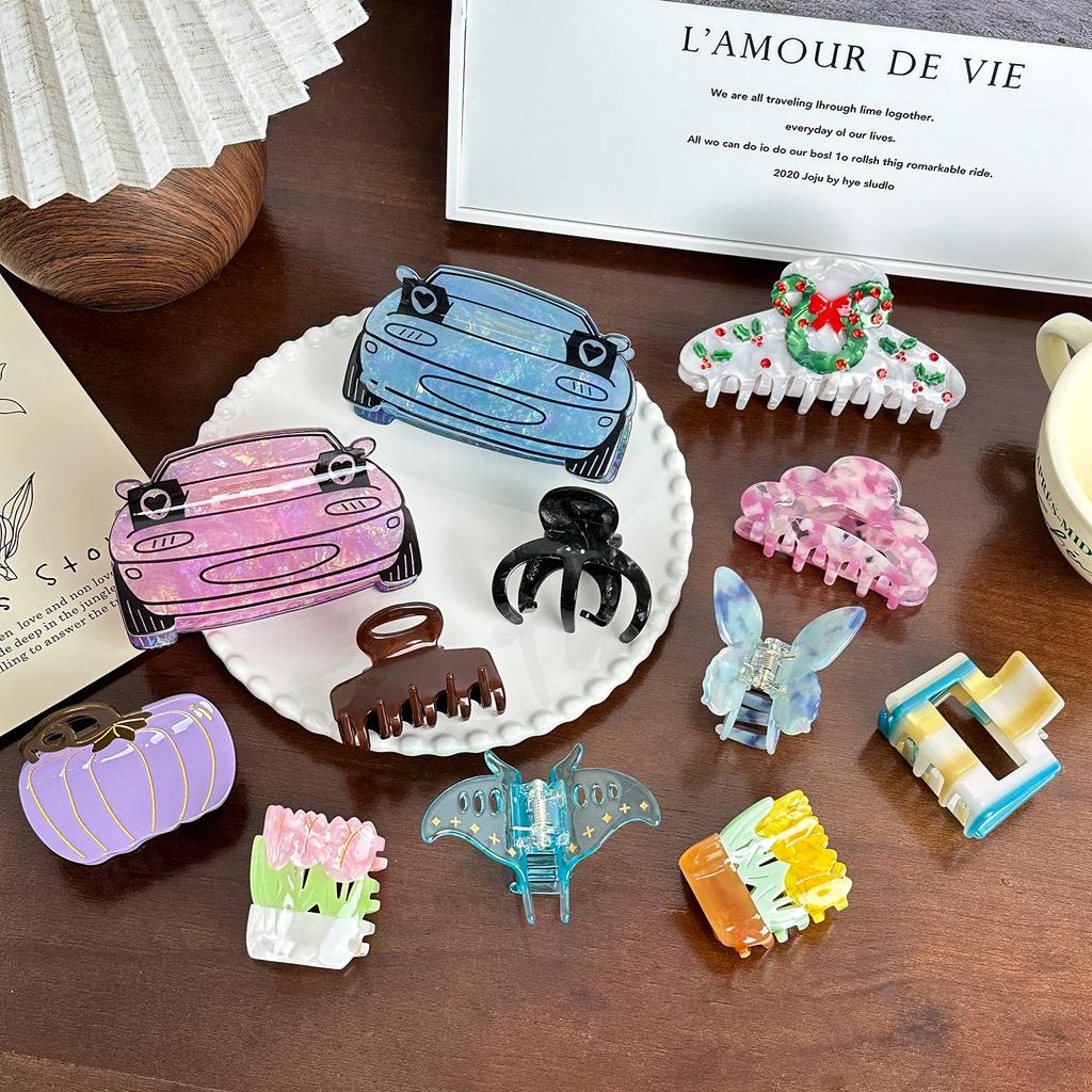 Quality Premium Colorful Acetate Hair Claw Clips For Women Modern And Trendy