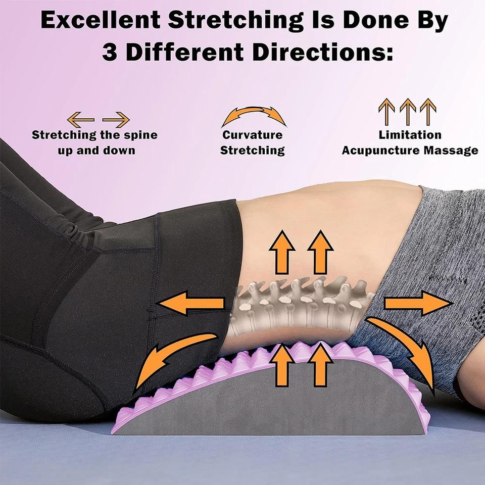 Back Stretcher and Neck Stretcher Pillow Pain Relief for Lower Back Lumbar Support Posture Correction Sciatica Aid Easy To Use At Home Office