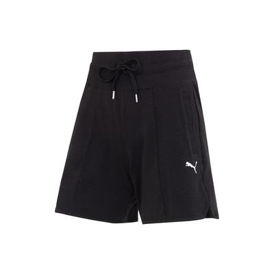 Unifarbene atmungsaktive Strick-Laufshorts Damen-Shorts Schwarz 676692-01